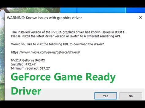 nvidia graphics driver has known issues in d3d11, How to install geforce drivers
