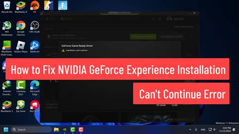 nvidia installation can't continue error, How to update nvidia geforce game ready driver update is available