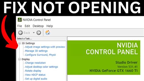 nvidia settings won't open, Best nvidia control panel settings for better fps & quality