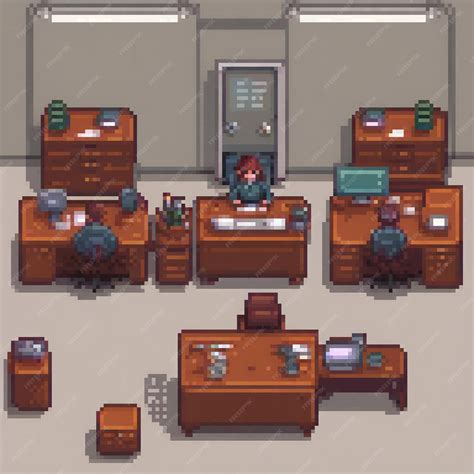 office space pixel icon, Office space icon special lineal