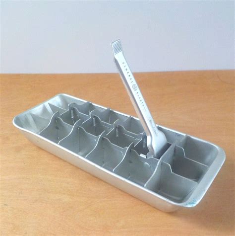old metal ice cube trays