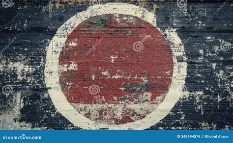 old-fashioned red circle painted on, Big red grunge circle on old vintage background. sealed with decorative. Grunge decorative stylized sealed symbol stijlvol symbool rood verzegeld gekleurd