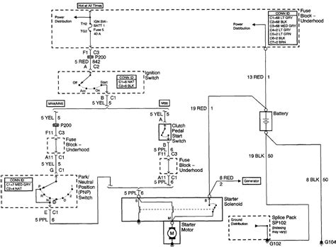 oldsmobile start wiring diagram 