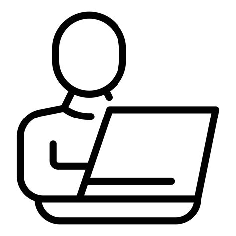 online study outline icon, Online study outline icon 9245064 vector art at vecteezy