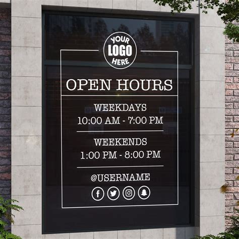 open/closed hours sign, Open closed sign, business hours sign kit