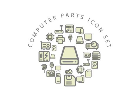 open source computer parts icon, Computer parts icon #41541. Computer parts icon icons set vector flat stock peripherals library