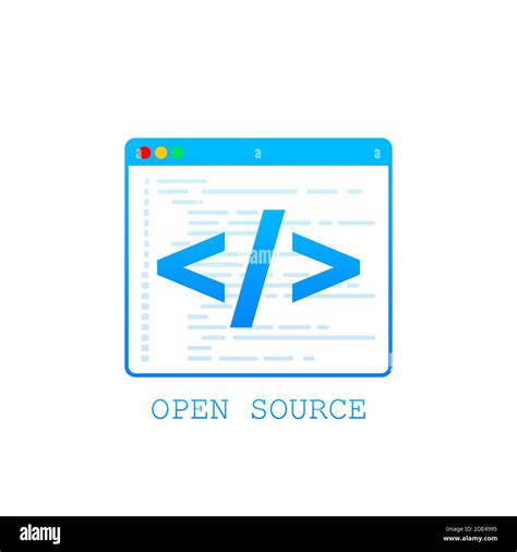 open source icon illustration, Open source detailed rounded lineal color icon