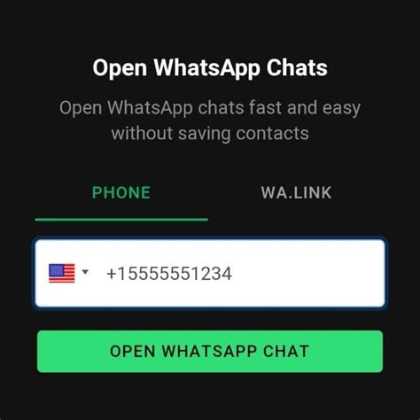 open whatsapp chat with number, Simple tool to open whatsapp chat without saving the number using