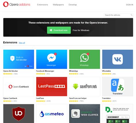 opera addons store, How to install extensions in web browsers without a dedicated extension