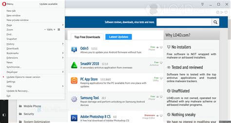 opera browser developer download, Opera system requirements