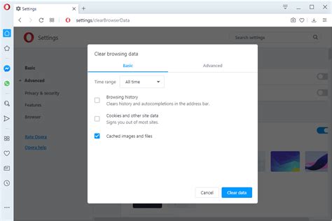 opera clear browsing data, How to clear your opera browser cache on mac