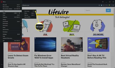 opera full screen mode, Opera browser stuck in full screen mode: 3 ways to fix it