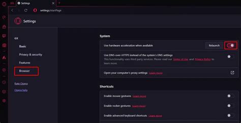opera gx turn off hardware acceleration, How to turn off adblock opera gx
