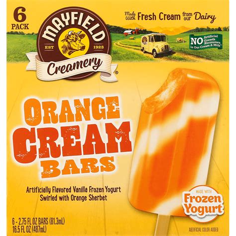 orange cream ice cream bar