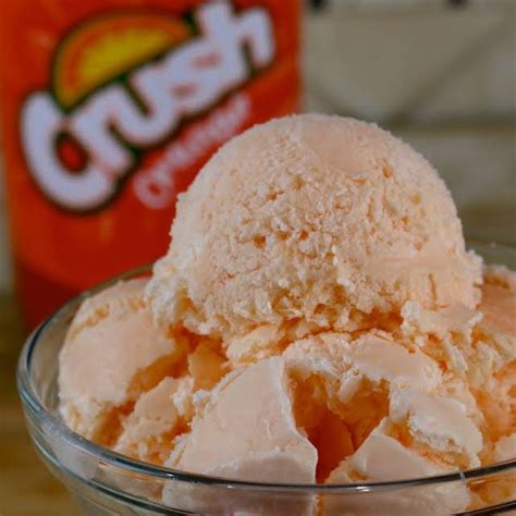 orange crush ice cream in ice cream maker