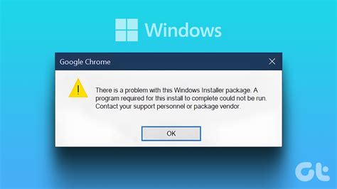 package installer error, How to fix the 'problem with this windows installer package' error