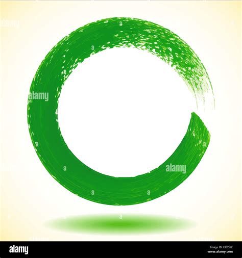 paintbrush circle green vector, Green paintbrush circle vector frame stock photo