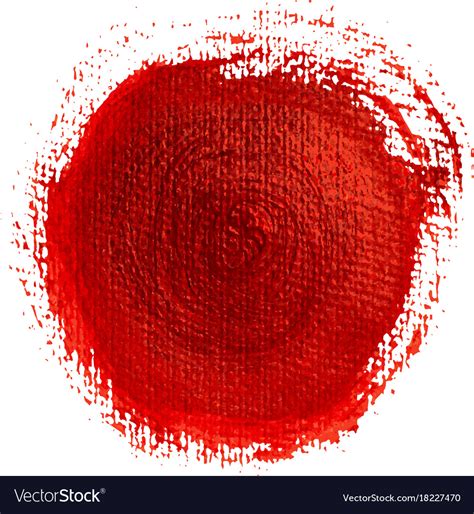 painted red circle vector, Bright red painted circle design element vector image