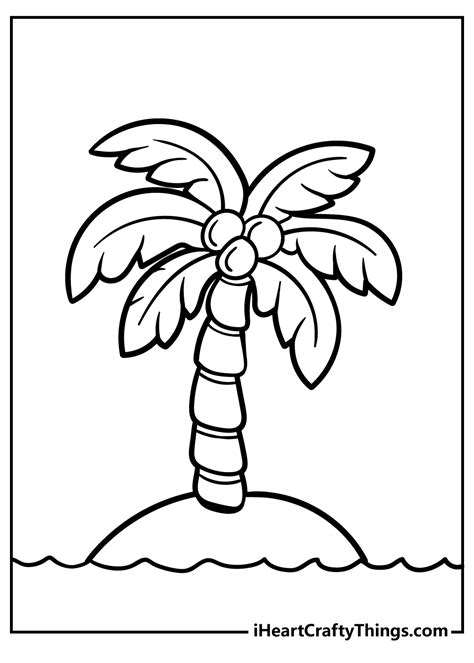 palm trees to color, Palm trees