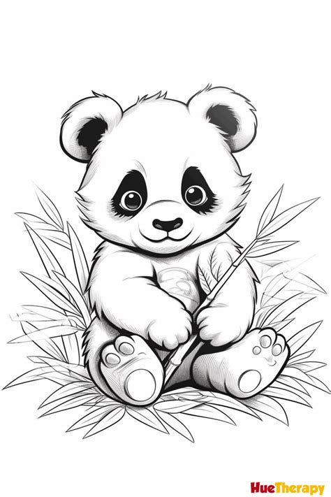 panda cute coloring pages, Page cute panda coloring page