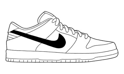panda dunks coloring pages, Nike coloring shoes kids shoe pages template sketch kd templates sketch