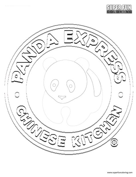 panda express logo coloring page, Panda express