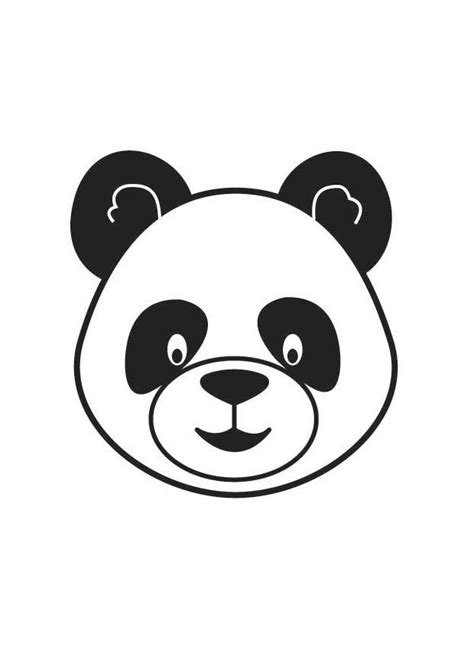 panda head coloring page, Free printable panda coloring pages