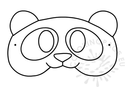 panda mask coloring page, Panda mask