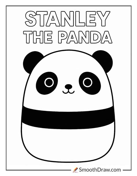 panda squishmallow coloring page, Stanley from squishmallows coloring pages