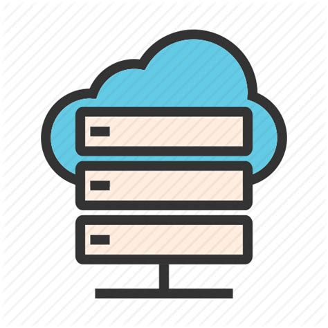 parallel cloud computing icon, Cloud computing icon set isolated on stock vector (royalty free