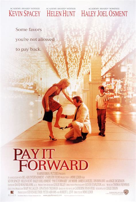 pay it forward review, Pay forward 2000 movie info. Pay it forward day