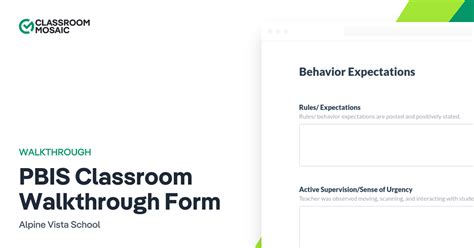 Pbis Walkthrough Form