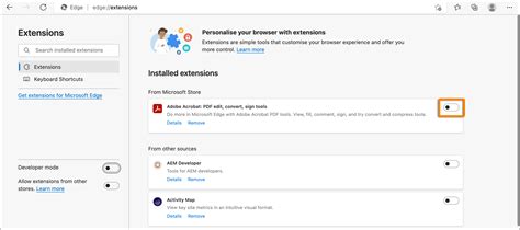 pdf reader extension for edge, Enable adobe acrobat extension for microsoft edge