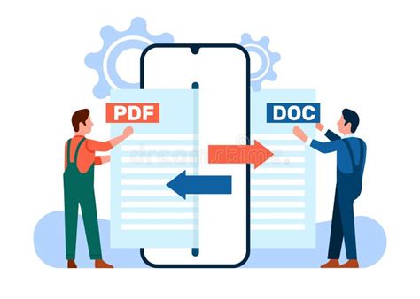 pdf to doc exchange logo, Threedimensional file type icon for the document exchange format pdf