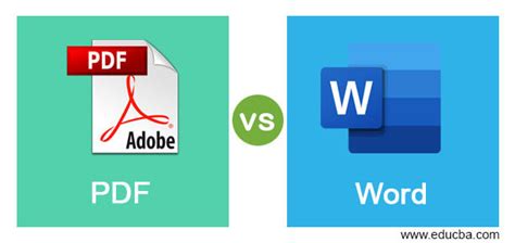 pdf vs word, Pdf vs word docx