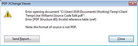pdf-xchange editor error page, 