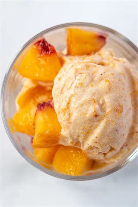 peach ice cream recipe without ice cream maker