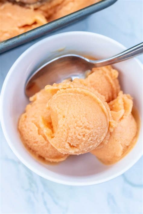peach sorbet recipe ice cream maker