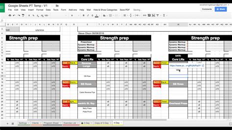 Personal Trainer Google Sheets Template
