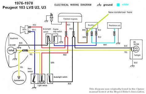 peugeot 103 moped wiring diagram 