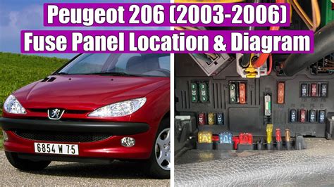 peugeot 206 52 plate fuse box 