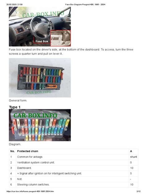 peugeot 406 fuse box manual 