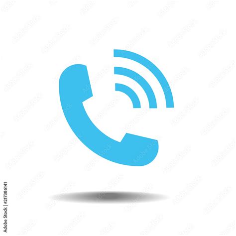 phone icon blue white background, Phone icon white on blue background royalty free vector