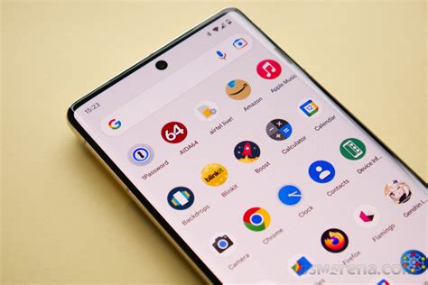 phone interface with google app, Google pixel 6 pro ui