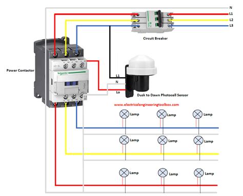 photocell contactor wiring diagram 