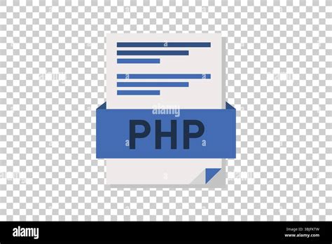 php file icon transparent background, Php file type 3d rendering on transparent background. ui ux icon design