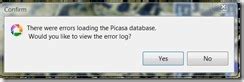 picasa error loading database, Community 1906 2594 roon. Error loading database message