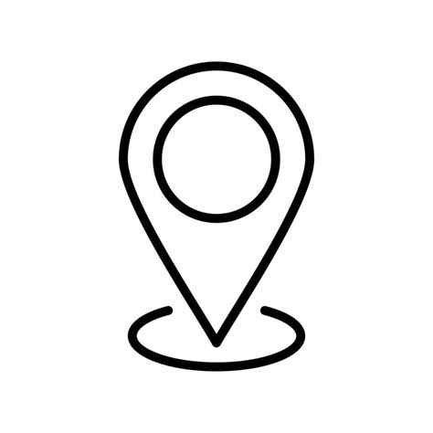 pin outline icon, Location pin outline icon