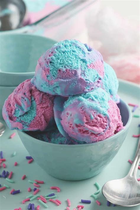 pink and blue ice cream