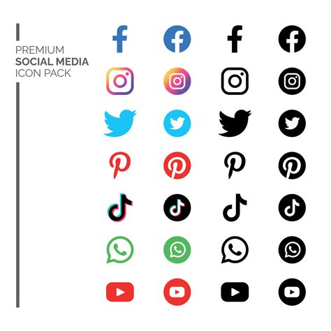 pinterest facebook icon, Set of most popular social media icons. facebook, instagram, pinterest